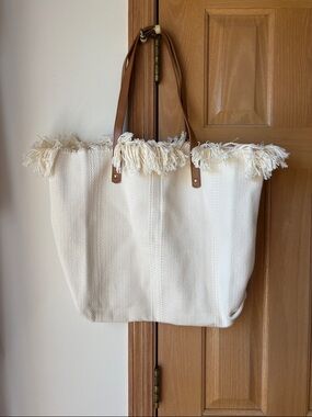 NWT🤍 Tote Bag for Women Cute Canvas Shoulder Bag Summer Vibe Beach Bag🤍